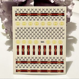 Luxury Designer Logo Fingernail Art Stickers